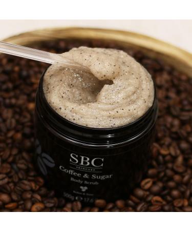 SBC Skincare Coffee & Sugar Body Scrub 500g Exfoliating Body Scrub Nourishing Softening Smoothing - Buy Online on GoSupps.com