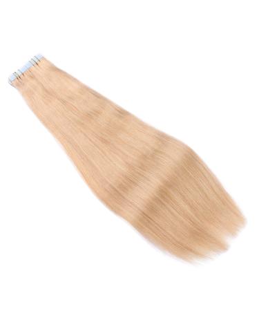 Tape In Hair Extensions #18 Nature Ashblond - 40 cm | 50 Bricks of 100% Remy Real Hair | Adhesive Tape Tressen by Novon Hair Extensions - Buy Online on GoSupps.com