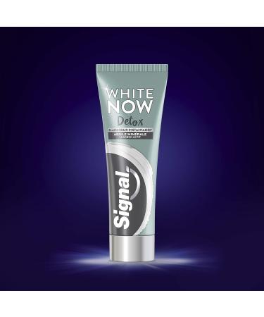 Signal White Now Toothpaste with Detox Clay & Activated Charcoal - 75ml | Whitening & Stain Removal - International Shipping Available - Buy Online on GoSupps.com