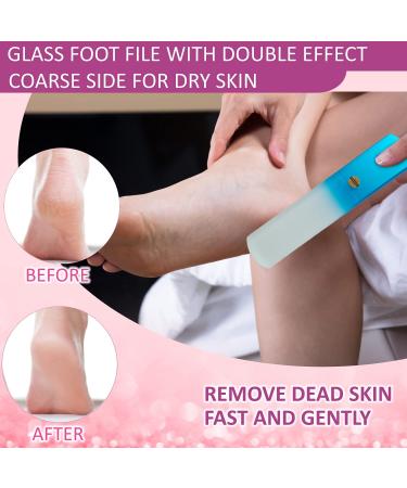 Czech Crystal Glass Nail File Set with Velvet Case - Foot and Hand Callus Remover for Natural Nails - Alternative to Emery Board and Metal Files - Buy Online on GoSupps.com