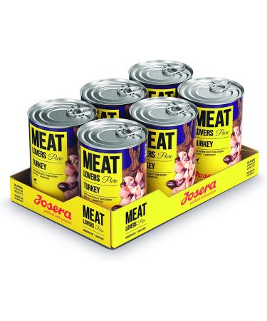 Josera Meat Lovers Turkey Wet Dog Food | High Meat Content & Cereal-Free | 6 x 800g Packs | Delicious Turkey & Juicy Broth - Buy Online on GoSupps.com