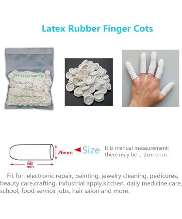 Upgrade Disposable Latex Finger Cots - 260 Count Pack - Powder Free Rubber Finger Protector for Electronic Repair, Painting, Jewelry Cleaning, Manicures - Industrial Grade - Buy Online on GoSupps.com