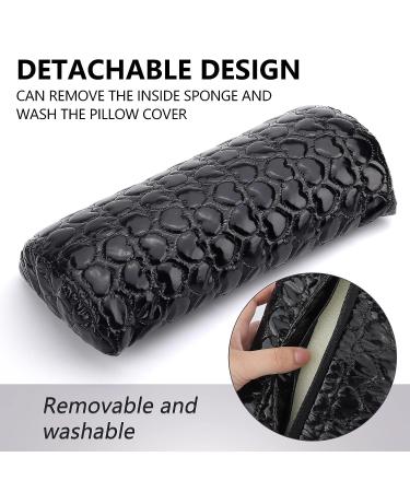 Nail Pillow Hand Rest - Washable PU Leather Armrest for Manicure - Black Nail Art Accessory for Techs - Buy Online on GoSupps.com