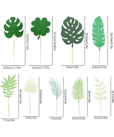 KIPTVO 13PCS Tropical Palm Leaves Cake Topper Tropical Leaves Cake Topper Greenery Cake Topper Palm Leaf Cake Topper Plant Leaf Tropical Birthday Jungle Hawii Theme Birthday Party Cake Decorations - Buy Online on GoSupps.com