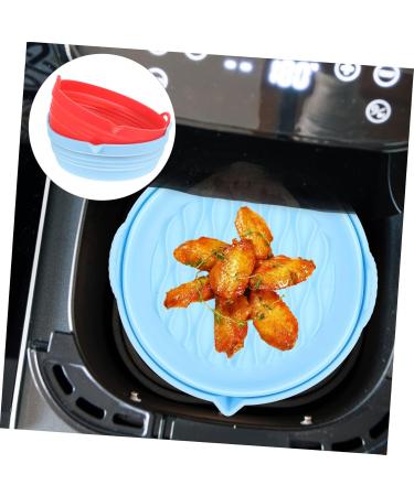 COLLBATH Air Fryer Silicone Fryer Oven Pan 2Pcs air Fryer pan Silicone loaf pan air Fryer Cushion Silicone Liner for air Fryer Round Baking mat Air Fryer Silicone Basket - Buy Online on GoSupps.com