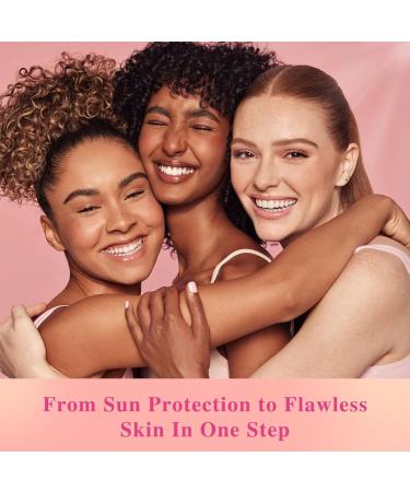 Beaming Tinted Moisturizer with SPF 40 Daily Facial Sunscreen with Glow Effect UVA/UVB Protection Vitamin E & Shea Butter Infused For All Skin Types & Tones | 1.7 fl oz Universal Tint - Buy Online on GoSupps.com