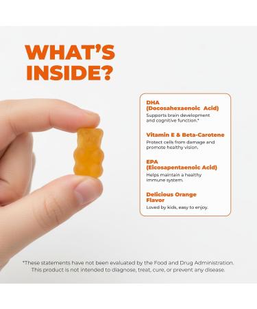 ELICORE Kids Omega 3 Gummies DHA & EPA Fish Oil Supplement for Brain, Vision & Immune Health - Non-GMO, Gluten-Free Orange Flavor Chewable Omega 3 for Kids Gummy 4+ - 60 Count - Buy Online on GoSupps.com