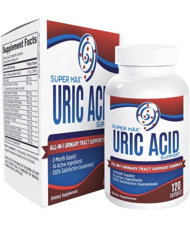 2-Month Uric Acid Cleanse Support Supplement (All-in-1 Herbal Formula) with 14 Active Ingredients Including Tart Cherry Extract & Cranberry Extract - Uric Acid Supplements - 120 Capsules