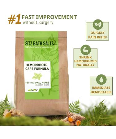 Miw Piw Sitz Bath Salts for Hemorrhoids 16 Oz - Natural Relief for Internal and External Treatment + 20 Herbs & Epsom Salt - Buy Online on GoSupps.com