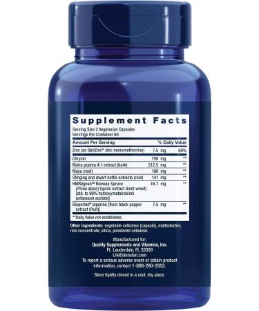 Life Extension Super Miraforte with Standardized Lignans - Men's Testosterone Support Supplement - 120 Capsules - Buy Online on GoSupps.com