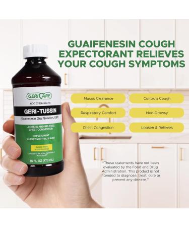 Geri-Tussin Liquid 16 Oz Guaifenesin 100 mg & Sore Throat Relief Lozenges 18 Count Bundle Chest Congestion Expectorant with Benzocaine 15 mg Menthol 3.6 mg Fast Soothing Throat Relief Cold & Flu - Buy Online on GoSupps.com