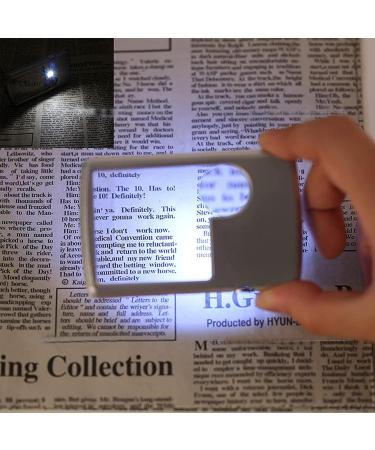 Professional Pocket with Light 3X 6X with Light LED Magnifier Lightweight Handheld Rectangular for Reading Inspection s Crafts Full of Stars - Buy Online on GoSupps.com