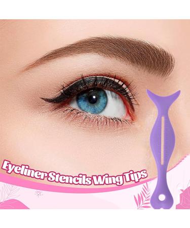 Eyeliner Stencils Silicone Eyes Wing Eyeliner Stencils Tool Lightweight Soft Portable Makeup Stencil for Girls Women Teens Females Purple - Buy Online on GoSupps.com