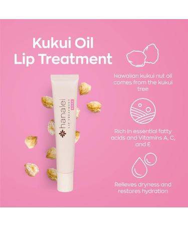 Hanalei Lip Treatment Bundle - Rose & Mauve Pink | Moisturizing Kukui Oil Lip Balm with Shea Butter, Agave, Grapeseed Oil | Soothes Dry Lips (Cruelty-Free, Paraben-Free) - Buy Online on GoSupps.com