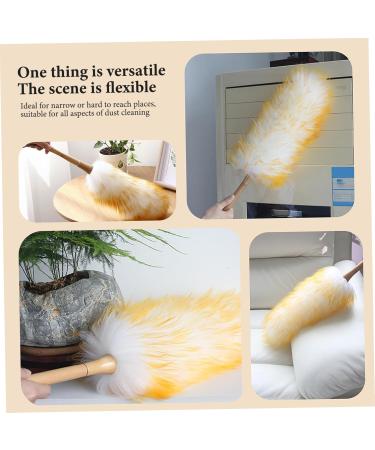 Duster Wood Handle Fluff Hand Duster Electrostatic Soft Dusting Tool with Hanging Ring Multipurpose Dusters for Cleaning Home Sofa Cleaning Supplies - Buy Online on GoSupps.com
