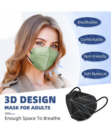 KN95 Face Masks for Adults - 50 Pack, 10 Colors, Disposable & Breathable - 5 Layer Design, 95% Filter Efficiency - Individually Wrapped - Buy Online on GoSupps.com