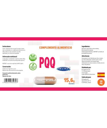 Hepatica PQQ (MGCPQQ ) 20mg 60 Vegan Capsules Tested by a Third Party Laboratory Gluten Free and GMO Free - Buy Online on GoSupps.com
