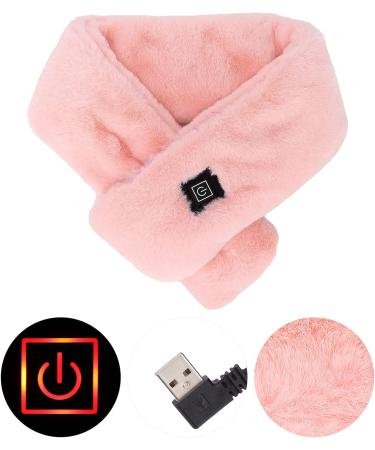 Wooxgehm Heated Scarf | Removable USB Heating Adjustable Neck Scarf - 3 Temperature Plush Scarf for Blood Circulation - Pink - Buy Online on GoSupps.com