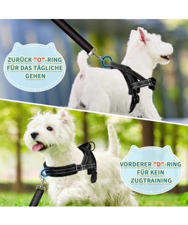 Eyein No-Pull Dog Harness with Leash Adjustable Padded & Reflective for Small to Large Pets Black (M) - Buy Online on GoSupps.com