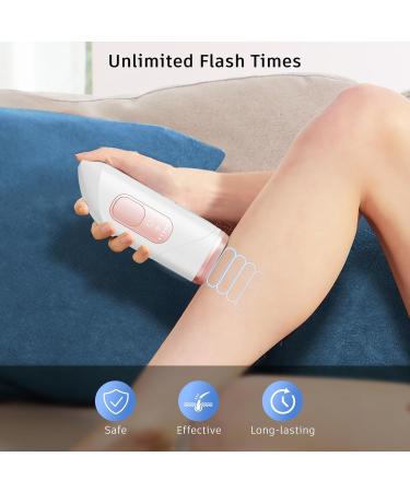 Laser Hair Removal Device for Women - 999999 Flashes IPL for Facial Legs Arms & Whole Body (White-Rose Gold - Buy Online on GoSupps.com