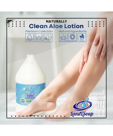 Unscented Aloe Vera Lotion with Argan Oil - Vegan Non-GMO Hand-Made Body Moisturizer (Half Gallon) - Made in USA - Buy Online on GoSupps.com