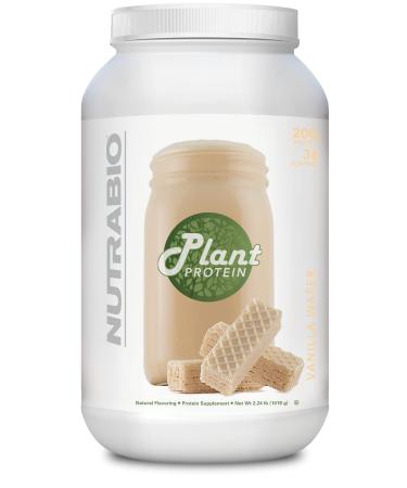 NutraBio Plant Protein – Complete Amino Acid Profile – 20G Protein per Scoop – Gluten and Dairy Free Zero Fillers Naturally Sweetened Non-GMO USA Made Protein - Vanilla Wafer - 36 Serving Vanilla Wafer - 36 Servings