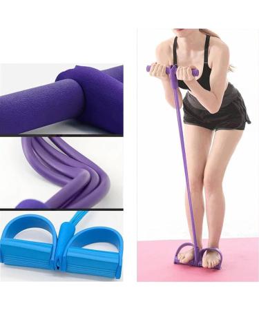 Buy Fitness Pedal Ankle Puller - 4/6-Tube Elastic Resistance Bands for Stretching - Purple Yoga Pedal Puller | International Shipping Available - Buy Online on GoSupps.com