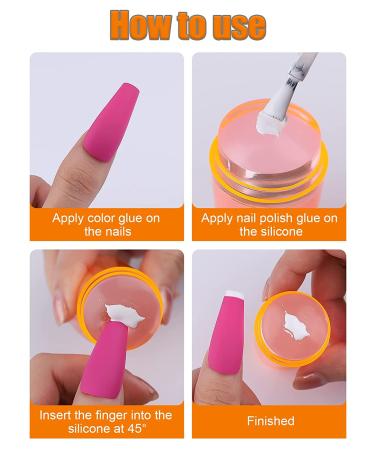 2PCS French Tip Nail Stamper Set with Scraper | Silicone Jelly Stamper Kit for Nail Art Stamping | Manicure Print Tools in Orange & Pink - Buy Online on GoSupps.com