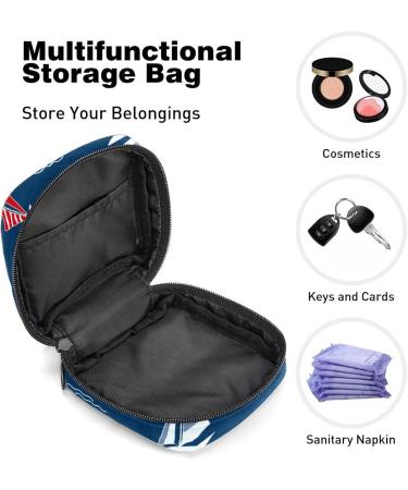 Women's Bonds Storage Pockets Stillpad Holder - Navy Sailboat Pattern Portable Period Kit Bag for Girls - Buy Online on GoSupps.com