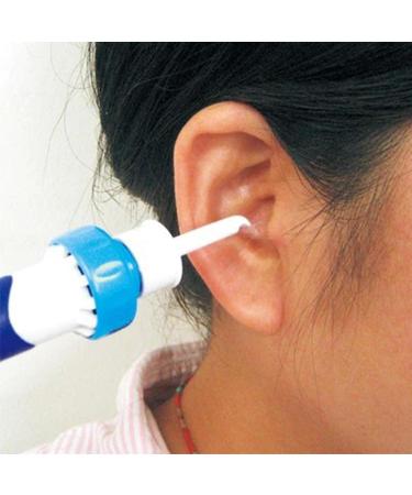 Ear Wax Remover Cordless Plastic Electric Ear Cleaner Safe Earwax Pick Cleaner with Soft Heads for Home Hospital Blue - Buy Online on GoSupps.com