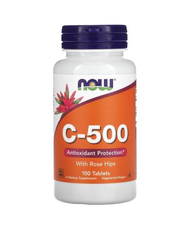 NOW Foods C-500 with Rose HIPS 100 Tablets