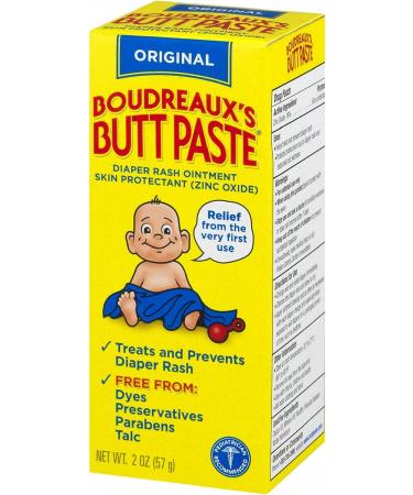 Boudreaux's Butt Paste Diaper Rash Ointment 2oz Tube - Original Formula | 1-Unit - Buy Online on GoSupps.com