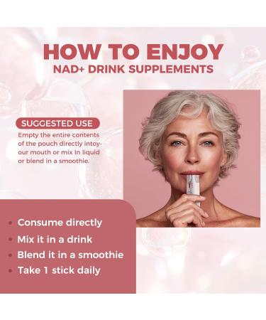 NAD+ Liquid Supplement 1000mg 30 Sachet Nicotinamide Riboside & Resveratrol with PQQ DNA Repair Advanced NAD Supplement for Men & Women Boosts Cellular Energy - Buy Online on GoSupps.com