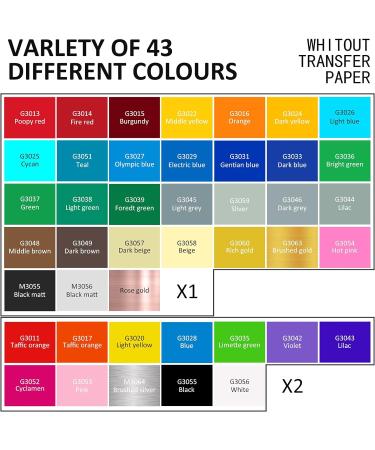 Lya Vinyl 55 Pack Permanent Adhesive Vinyl Sheets - 43 Color for Cutting Machine Craft Cutter - Ideal for Decor, Stickers, Party Decorations, and Car Decals - Buy Online on GoSupps.com