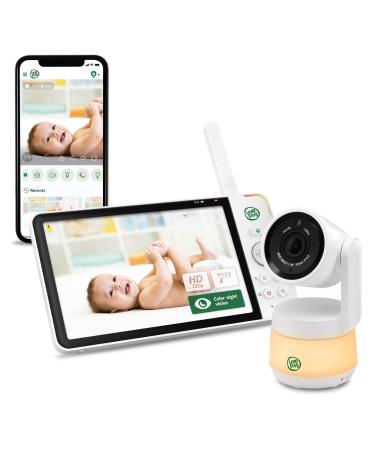 LeapFrog LF930HD 1080p Smart WiFi Remote Access Baby Monitor, 360 Pan & Tilt, 8X Zoom, 7 720p HD Display, Color Night Light, Color Night Vision, Sleep Tips, Two-Way Intercom, Smart Sensors