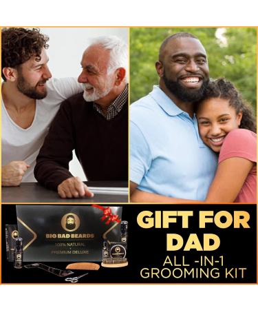 Big Bad Beards Premium All-in-One Beard Grooming Kit for Men - Father's Day Gift Set with Wash, Conditioner, Balm, Oil, Brush, Comb, Shaping Tool, Scissors - Buy Online on GoSupps.com