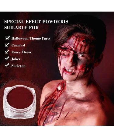  DE'LANCI DE'LANCI Washable Blood Powder Halloween Blood Powder for Clothes and Skin Safe Powder to Create Realistic Blood Effects - Great for Cosplay and Stage Shows - Buy Online on GoSupps.com