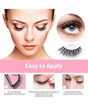 8D Fluffy False Eyelashes - Wispy Faux Mink Cat Eye Lashes | Lightweight 14 Pairs Pack for Stunning Look - Buy Online on GoSupps.com
