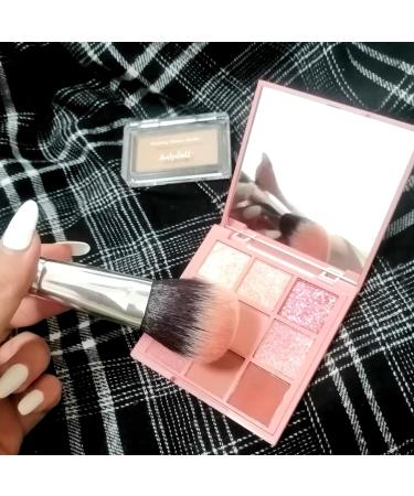 Flat Top Kabuki Makeup Brush - Pink | Ideal for Cream, Liquid, Concealer & Powder Makeup - Buy Online on GoSupps.com