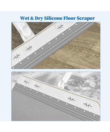 Kioiner Silicone Water Scraper with Long Handle Professional Shower Scraper Squeegee Adjustable Floor Squeegee for Cleaning Washing Drying Shower Glass Garage Windshield Window - Buy Online on GoSupps.com