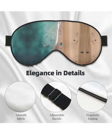 Aerial View Beach Eye Mask | Soft Elastic Adjustable Sleep Mask for Men & Women - International Shipping - Buy Online on GoSupps.com