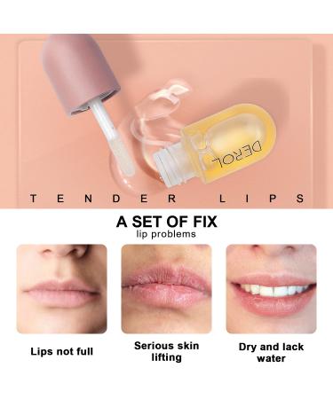 Derol Lip Plumper - Natural Lip Amplifier & Care Serum for Soft Moisturized Lips - Buy Online on GoSupps.com