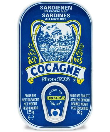 Cocagne Pack de 6 Sardines au naturel 125 g - Buy Online on GoSupps.com