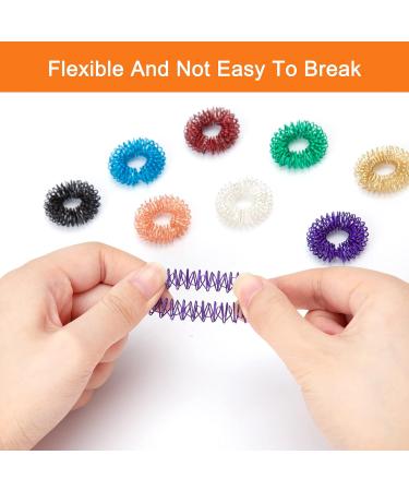 Buy Acupressure Massage Rings for Fingers Spiky Sensory Stress Relief Rings for Adults & Teens 32 Pieces in 8 Colors Fast International Shipping - Buy Online on GoSupps.com