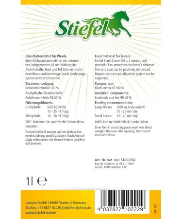 Stiefel Schwarzk mmel l 1 litre backrest - Buy Online on GoSupps.com