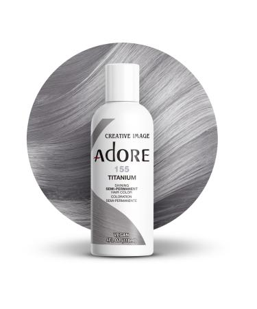 Adore Shining Semi Permanent Hair Colour - Titanium 155 Titanium 118 ml (Pack of 1) - Buy Online on GoSupps.com