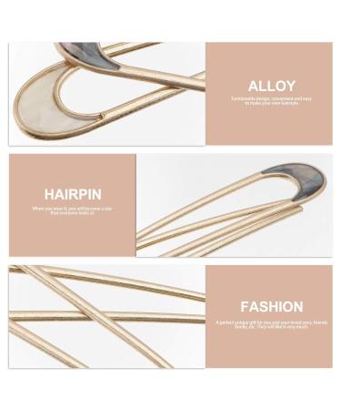 Frcolor 2pcs Vintage Hair Forks - U-Shaped Metal Hairpins for French Style Updos & Retro Chignons - Perfect for Women & Girls - Buy Online on GoSupps.com