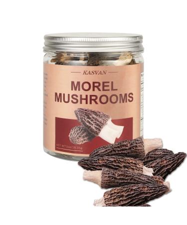 KASVAN Wild Dried Morel Mushrooms - Morchella Conica 1 Ounce with Tender and Delicious Meat, Dry morel mushrooms That Are Rich in Nutrients and Easy to Eat, Dehydrated Mushrooms Suitable for Vegetarians