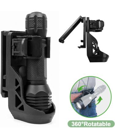 Black PVC Flashlight Holder & Holster Bag - Fits 2.5-3 cm Flashlights | Durable Plastic Design - Buy Online on GoSupps.com