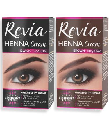 Vollare Eyebrow Tint - Natural Long-Lasting Cream Color - Quick and Easy Application at Home - Skin-Friendly Formula - 15 ml - Shade: Black - Buy Online on GoSupps.com